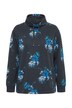 Sweater, Blüten, A-Linie, Stehkragen, Langarm
