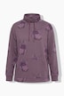 Sweater, Blüten, A-Linie, Stehkragen, Langarm