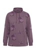 Sweater, Blüten, A-Linie, Stehkragen, Langarm