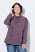 Sweater, Blüten, A-Linie, Stehkragen, Langarm