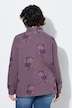 Sweater, Blüten, A-Linie, Stehkragen, Langarm