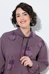Sweater, Blüten, A-Linie, Stehkragen, Langarm