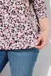 Shirt, Leomuster, A-Linie, Rundhals, 3/4-Arm
