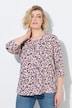 Shirt, Leomuster, A-Linie, Rundhals, 3/4-Arm