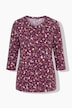 Shirt, Leomuster, A-Linie, Rundhals, 3/4-Arm