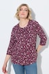 Shirt, Leomuster, A-Linie, Rundhals, 3/4-Arm