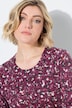 Shirt, Leomuster, A-Linie, Rundhals, 3/4-Arm