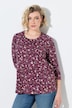 Shirt, Leomuster, A-Linie, Rundhals, 3/4-Arm