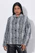 Cardigan en maille Jacquard, motif peau de serpent, col chemise