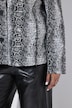 Cardigan en maille Jacquard, motif peau de serpent, col chemise
