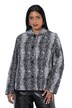 Jacquard-Strickjacke, Schlangen-Design, Hemdkragen