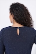 Shirt, glitter, gedrapeerd, ronde hals, 3/4-mouwen