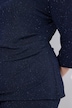 Shirt, Glitter, drapiert, Rundhals, 3/4-Arm