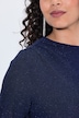 Shirt, Glitter, drapiert, Rundhals, 3/4-Arm
