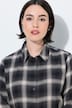 Plaid Long Sleeve Flannel Blouse