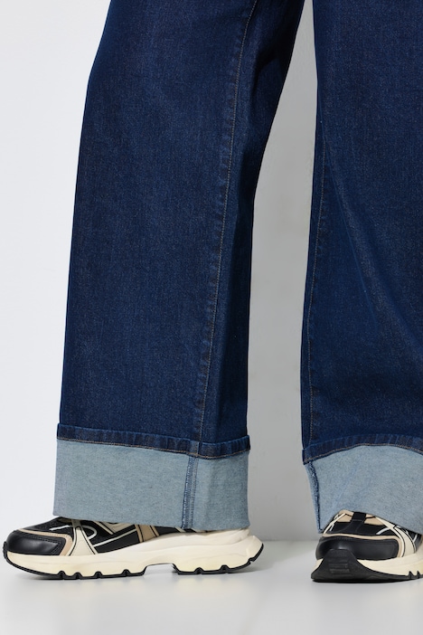 Jeans Mary, Umschlag, weites Bein, Komfortbund