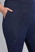 Jerseyhose Rose, Glitter, Biese, weites Bein, Elastikbund