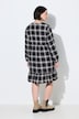 Flanellkleid, Karo, A-Linie, Tunika-Ausschnitt, Langarm