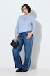 Jeans Mary, Seitenstreifen, weites Bein, Komfortbund