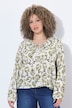 Bluse, Rüsche, A-Linie, V-Ausschnitt, Langarm