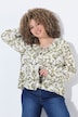 Bluse, Rüsche, A-Linie, V-Ausschnitt, Langarm