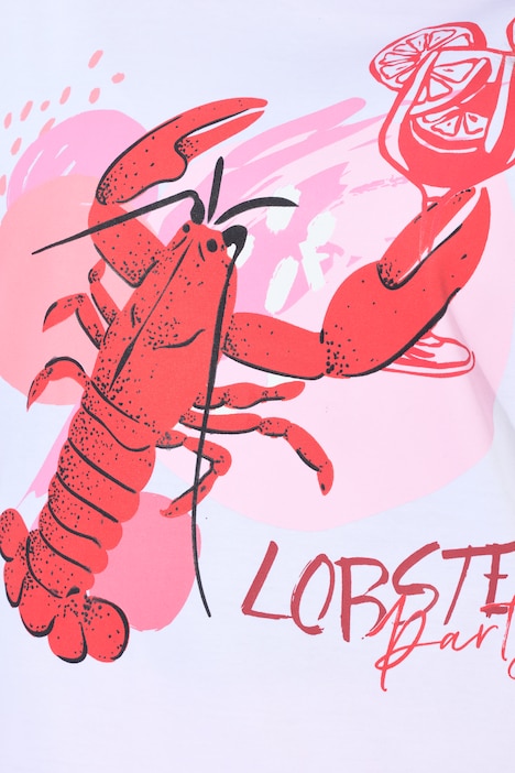 T-Shirt, Boxy Fit, Hummer-Motiv, Halbarm