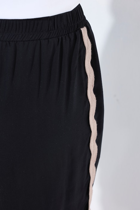 Hose, weites, gerades Bein, Wellen-Seitenstreifen