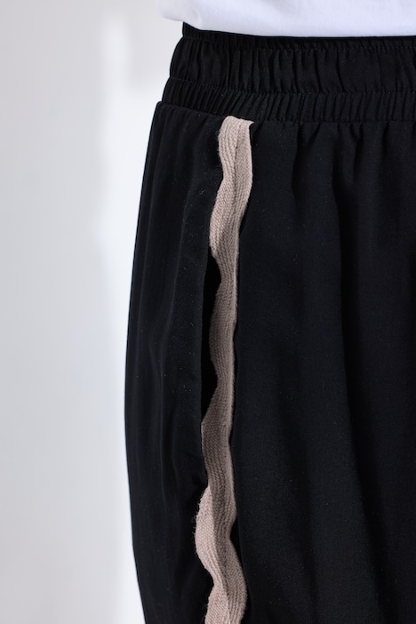 Hose, weites, gerades Bein, Wellen-Seitenstreifen