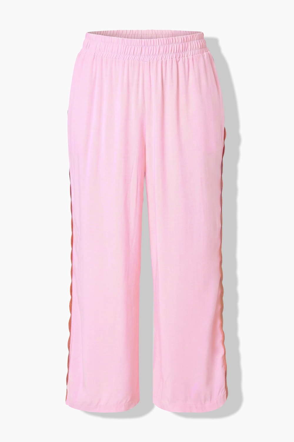 Stora storlekar Byxor med vida, Dam, rosa, storlek: 48, Viskos, Mia Moda