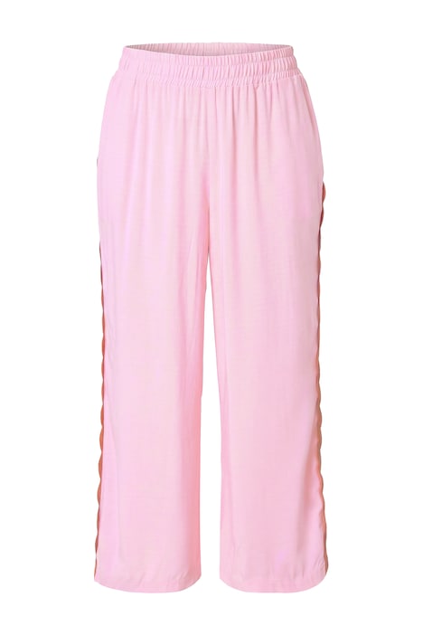 Kalhoty, široké, rovné nohavice, vlnité boční pruhy