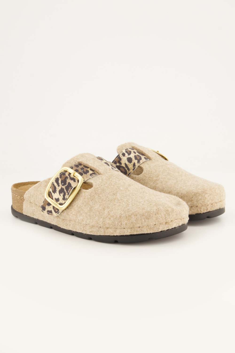 Rohde Filz-Clogs, Zierschnalle, Memory-Fussbett, Weite G