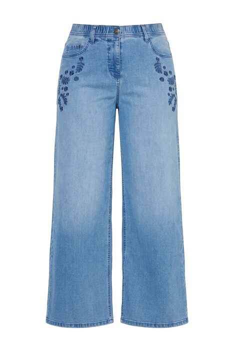 Jeans Mary, Stickerei, extraweites Bein, Komfortbund