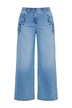 Jeans Mary, Stickerei, extraweites Bein, Komfortbund