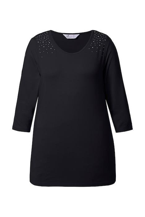 tričko, pohodlný střih, flitry, vykrojené rukávy