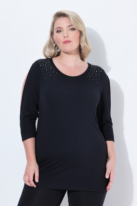 T-shirt, comfort fit, mouw met cut-outs