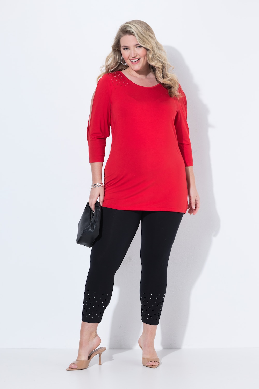 Leggings, Skinny Fit, Glitzersteinchen