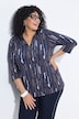 Shirt, grafischer Druck, V-Ausschnitt, 3/4-Arm