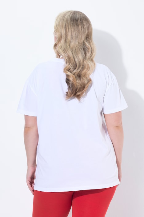 Tričko, hranatý Boxy střih, květinový motiv