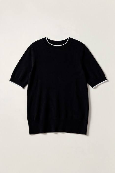 Jacquard-Pullover, Classic Fit, Jacquardstrick, Halbarm
