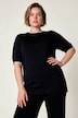 Jacquard-Pullover, Classic Fit, Jacquardstrick, Halbarm