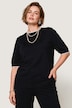 Jacquard-Pullover, Classic Fit, Jacquardstrick, Halbarm
