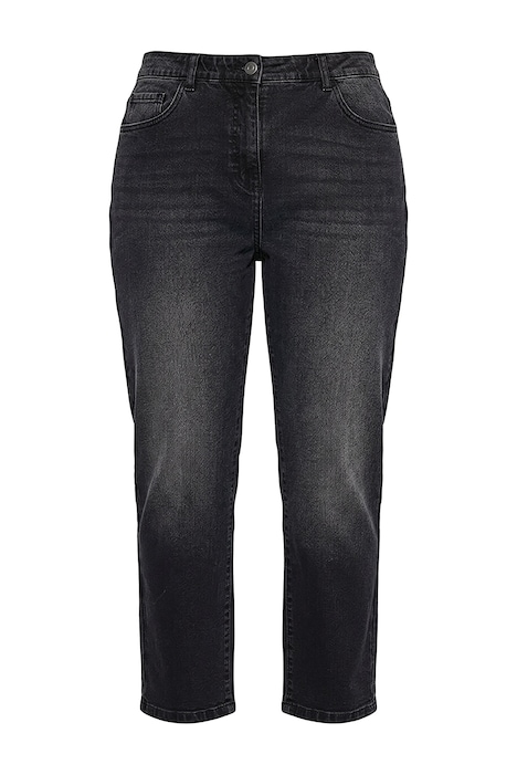 Mom-Jeans, konisches Bein, Stretchdenim, Komfortbund