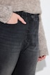 Mom-Jeans, konisches Bein, Stretchdenim, Komfortbund