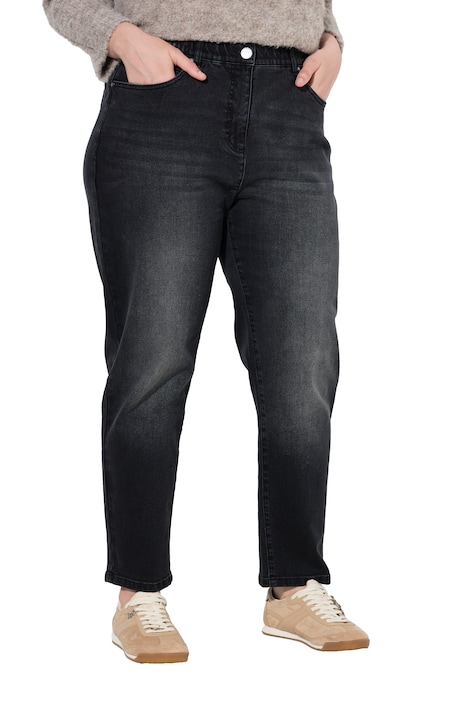 Mom-Jeans, konisches Bein, Stretchdenim, Komfortbund