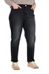 Mom-Jeans, konisches Bein, Stretchdenim, Komfortbund