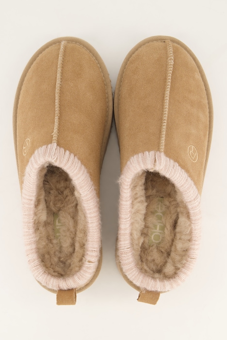 Rohde Hausschuhe, Lammfellfutter, Veloursleder, Weite G