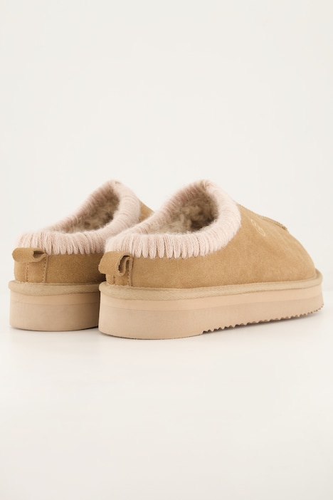 Rohde Hausschuhe, Lammfellfutter, Veloursleder, Weite G