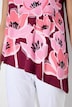 Longtop, A-Linie, Blumen-Motiv, Zipfelsaum