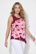 Longtop, A-Linie, Blumen-Motiv, Zipfelsaum