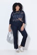 Jeans Mandy, Ziersteine, weites Bein, Stretch